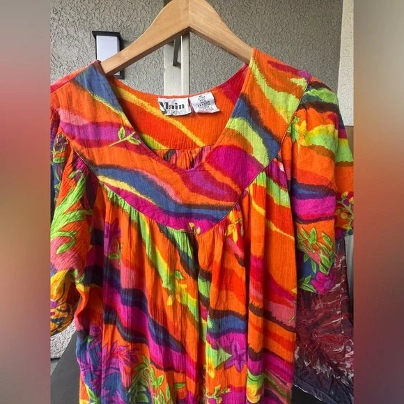 Main Street Boho Dress XL 100% Cotton - Picture 2 of 4